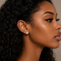 ETERNAL HEART STUD EARRINGS