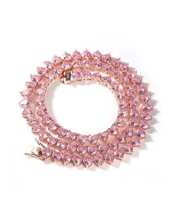 BLUSHING ROSE TENNIS NECKLACE