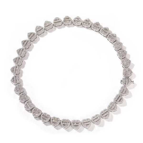 BAGUETTE  HEART NECKLACE