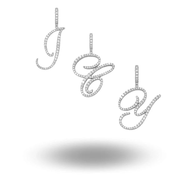 BLING INITIAL SCRIPT NECKLACE