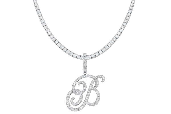 ICY INITIAL NECKLACE SET (TENNIS + ROPE CHAIN)
