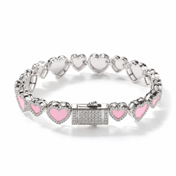 PINK AMOUR HEART BRACELET