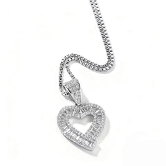 ICY HEART PENDANT NECKLACE
