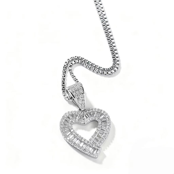 ICY HEART PENDANT NECKLACE
