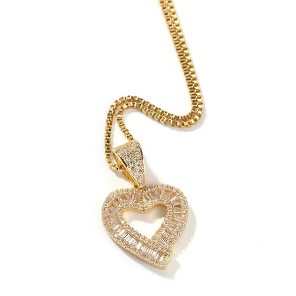 ICY HEART PENDANT NECKLACE