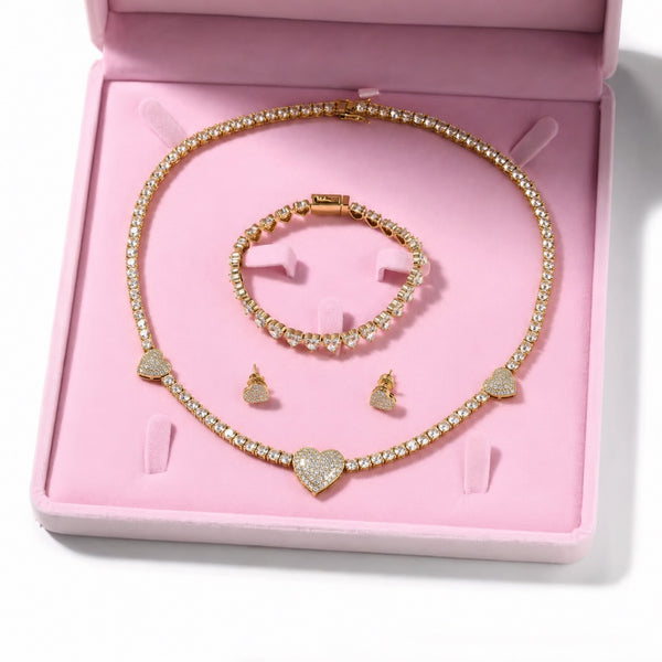Love Match Tennis Set in gold
